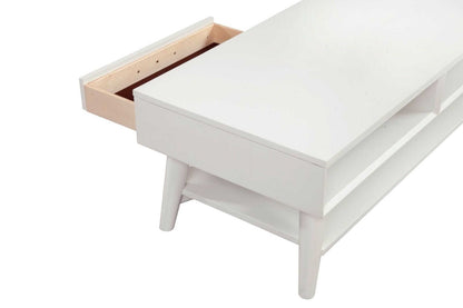 Alpine Furniture Flynn White Coffee Table 966-W-61