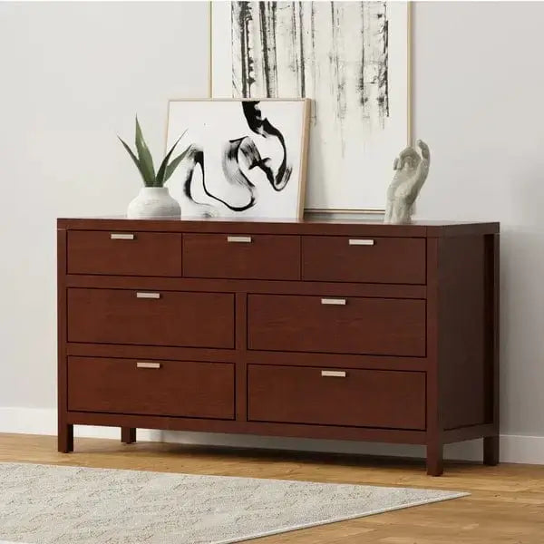 Alpine Furniture Cappuccino Carmel 7 Drawer Dresser JR-03