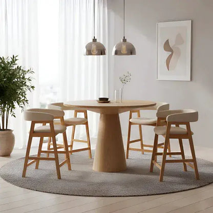 Alpine Furniture Natural Cove Counter Height Table 3859NAT-04
