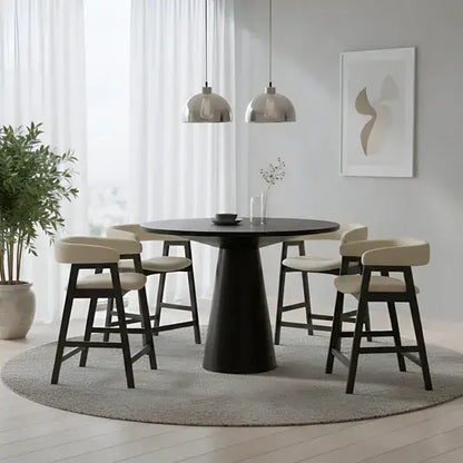 Alpine Furniture Vintage Black Cove Counter Height Table 3859-04