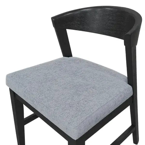 Alpine Furniture  Cove Vintage Blk  (Set of 2) Wood Back Chairs 3859-23