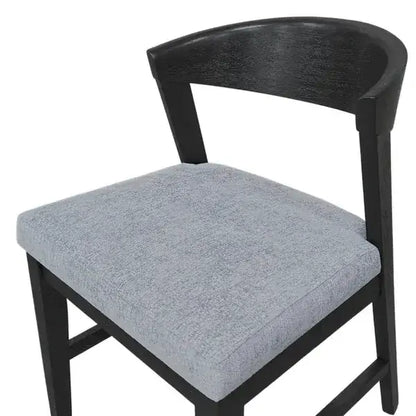 Alpine Furniture  Cove Vintage Blk  (Set of 2) Wood Back Chairs 3859-23