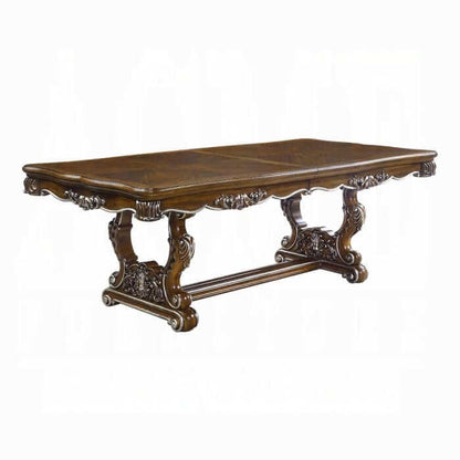ACME Latisha Antique Oak Extendable Pedestal Dining Set DN01357