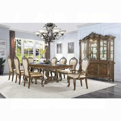 ACME Latisha Antique Oak 7 PC Pedestal Extendable Dining Set DN01357-7PC