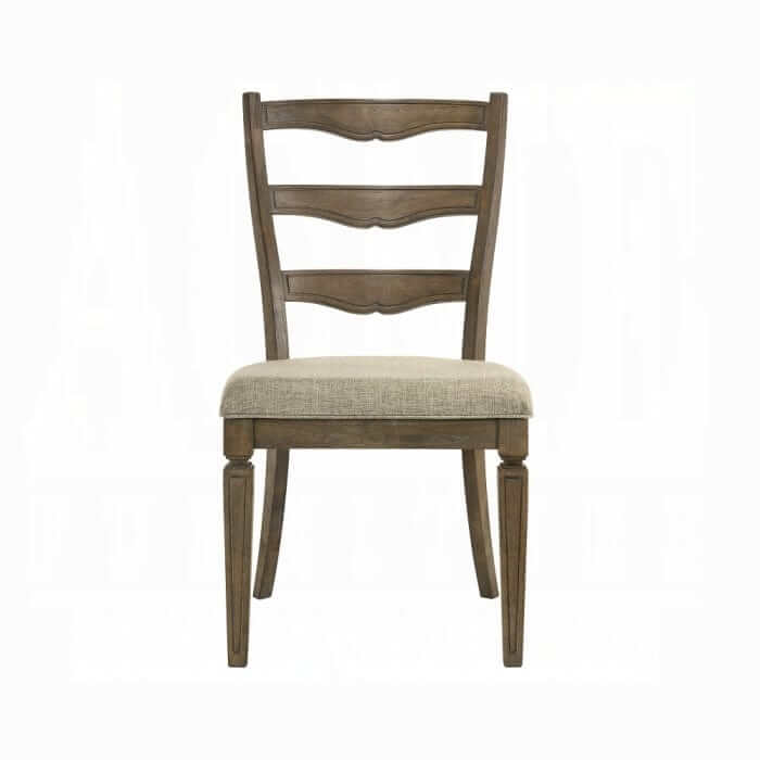 ACME Parfield Fabric & Weathered Oak Side Chair (Set-2) DN01808