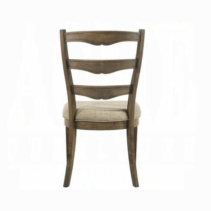 ACME Parfield Fabric & Weathered Oak Side Chair (Set-2) DN01808