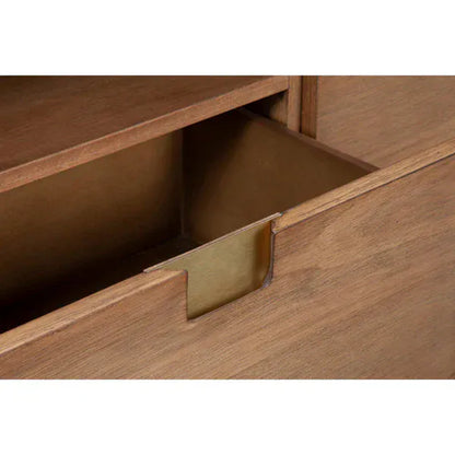Alpine Furniture Easton 3 Open Shelves Sand TV Console 2088-10