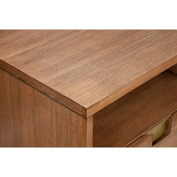 Alpine Furniture Easton 3 Open Shelves Sand TV Console 2088-10