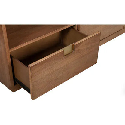 Alpine Furniture Easton 3 Open Shelves Sand TV Console 2088-10