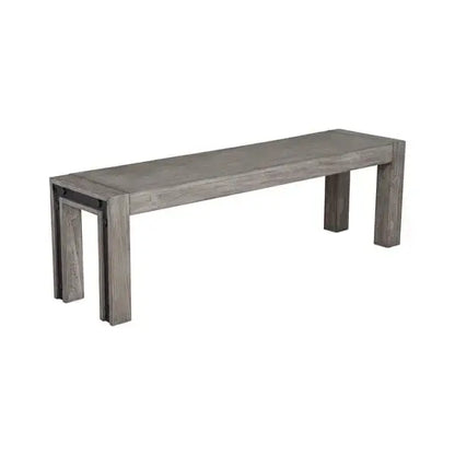 Alpine Furniture Gray & Black Fallon Solid Pine Dining Bench 3394-03