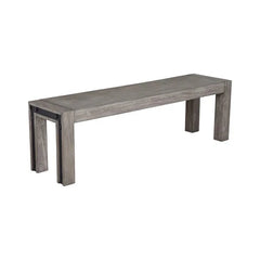Alpine Furniture Gray & Black Fallon Solid Pine Dining Bench 3394-03