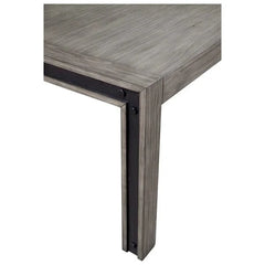 Alpine Furniture Gray & Black Fallon Solid Pine Dining Table 3394-01