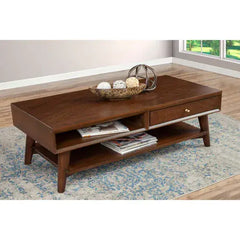 Alpine Furniture Flynn Walnut Coffee Table 966WAL-61