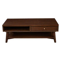 Alpine Furniture Flynn Walnut Coffee Table 966WAL-61