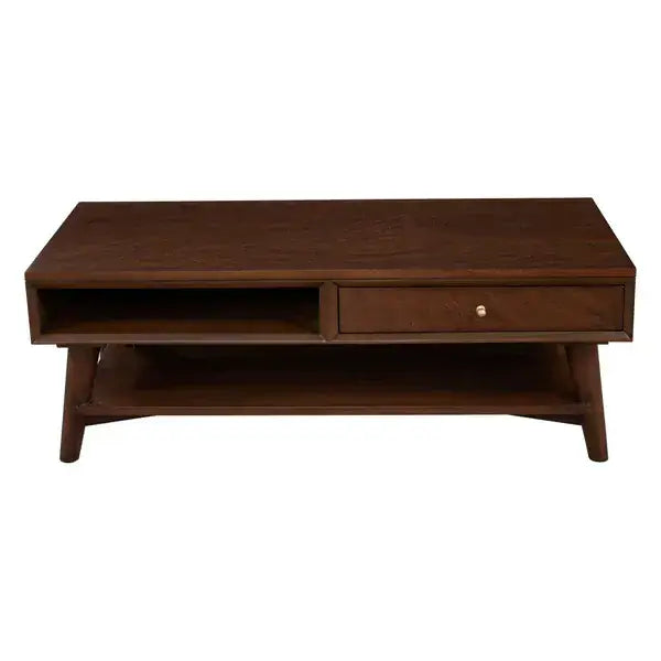 Alpine Furniture Flynn Walnut Coffee Table 966WAL-61