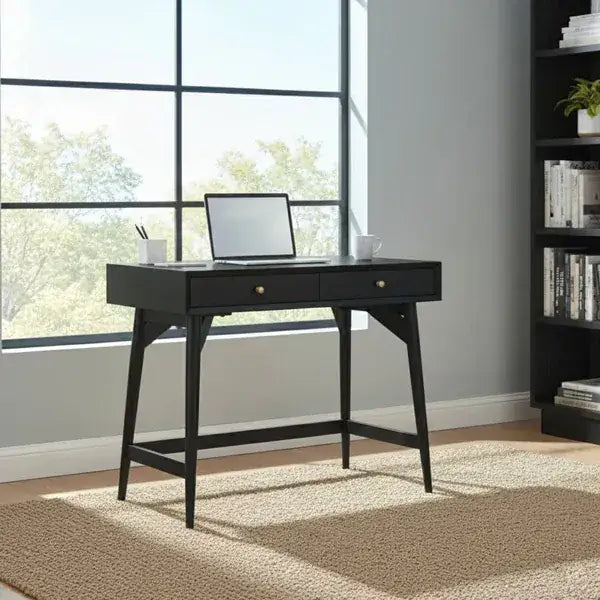 Alpine Furniture Black Flynn Mini Desk 966BLK-95