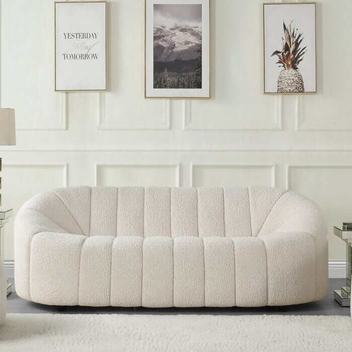 ACME Osmash White Teddy Sherpa Sofa LV00229