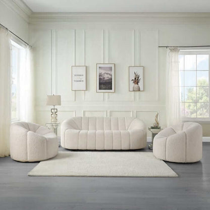 ACME Osmash White Teddy Sherpa Sofa LV00229