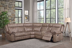 ACME Dollum 2-Tone Chocolate Velvet Sectional Sofa LV00397