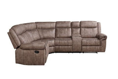 ACME Dollum 2-Tone Chocolate Velvet Sectional Sofa LV00397