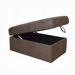 ACME Acoose Brown Fabric Ottoman with storage LV01026