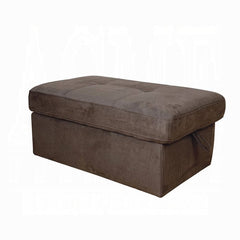 ACME Acoose Brown Fabric Ottoman with storage LV01026