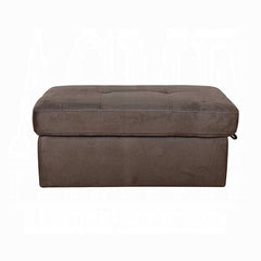 ACME Acoose Brown Fabric Ottoman with storage LV01026