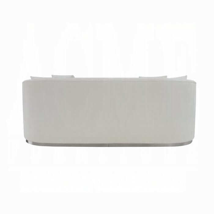 ACME Odette Beige Metal Plate legs Sofa W/4 Pillows LV01917