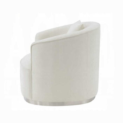 ACME  Odette Beige Chenille Chair W/Pillow LV01919