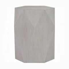 ACME Hanniel White Finish Diamond Shaped End Table LV02766