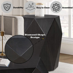 ACME Hanniel Black Diamond Shape End Table LV02776