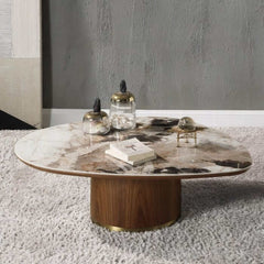 ACME Willene Ceramic Top Walnut Finish Coffee Table LV03155