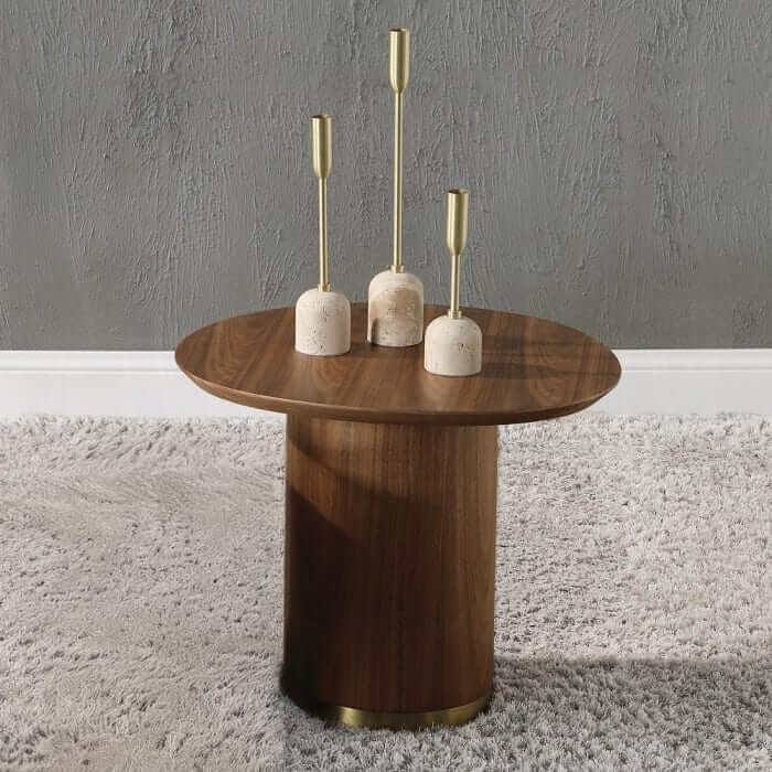 ACME Willene Walnut Finish End Table LV03156