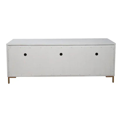 Alpine Furniture Madelyn White 3-Shelves TV Console 2010-10