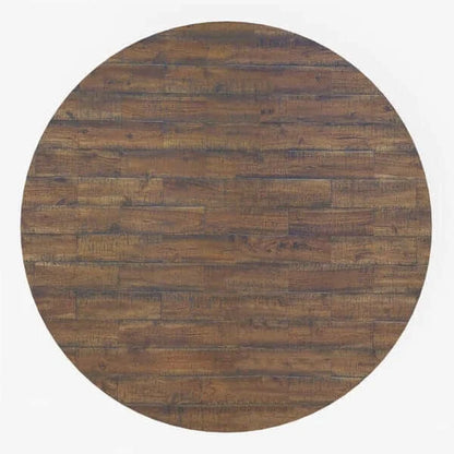 Alpine Newberry Medium Brown Round Dining Table 4068-05