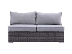 ACME Sheffield Gray Fabric & Gray Finish 4PC Pack Patio Sofa Set OT01091