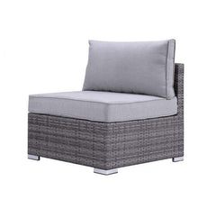 ACME Sheffield Gray Fabric & Gray Finish 4PC Pack Patio Sofa Set OT01091