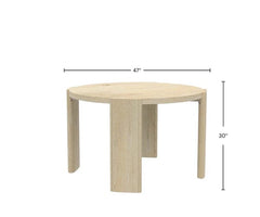 Alpine Furniture Sloane Driftwood Round Dining Table 3966-25