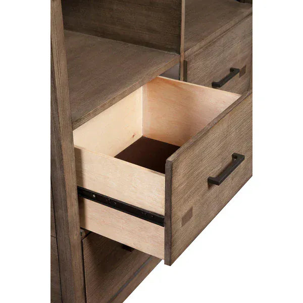 Alpine Furniture Sydney 4 Drawer Weathered Grey TV Media Chest 1700-11