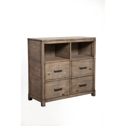 Alpine Furniture Sydney 4 Drawer Weathered Grey TV Media Chest 1700-11