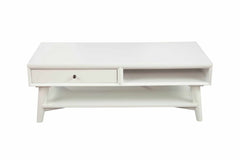 Alpine Furniture Flynn White Coffee Table 966-W-61