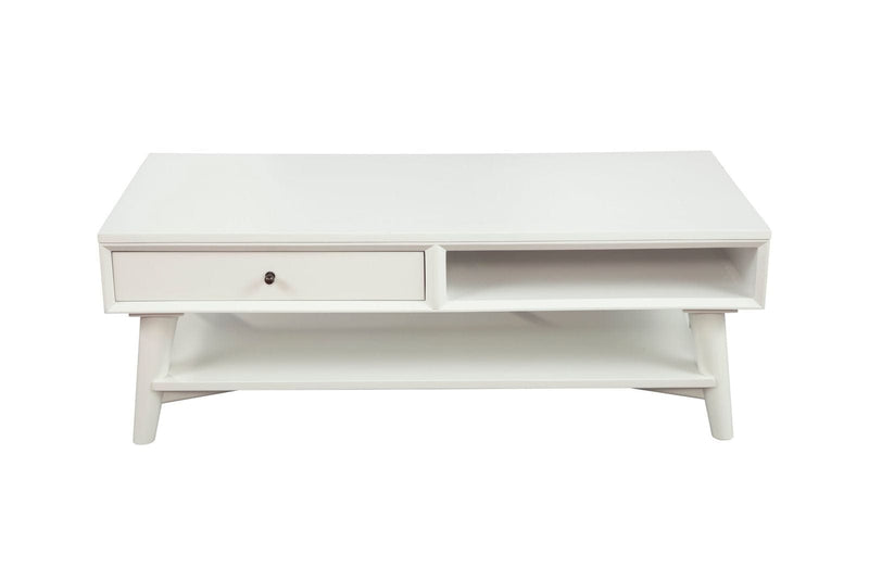 Alpine Furniture Flynn White Coffee Table 966-W-61