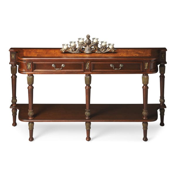 Butler Specialty Dark Brown Merrion Cherry Console Table 872030