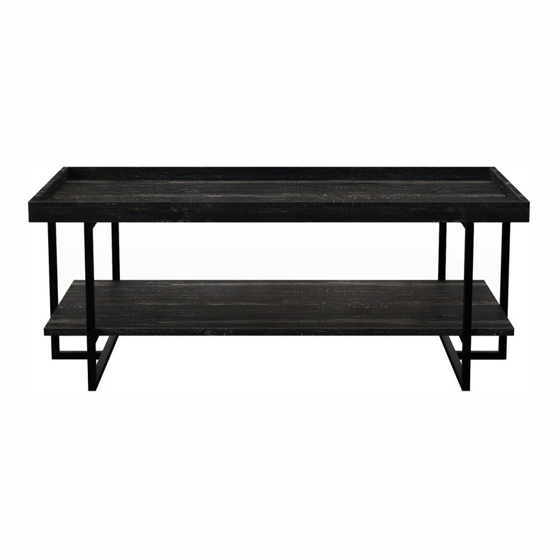 Furniture of America Prakers Black 1-Shelf Coffee Table IDF-4344C