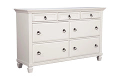 Alpine Furniture White Winchester 7 Drawer Dresser 1306-03