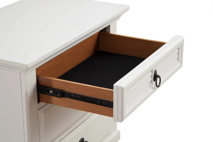 Alpine Furniture White Winchester 3 Drawer Nightstand 1306-W-NS