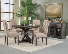 Alpine Furniture Salvaged Grey Newberry Round Dining Table 1468-25