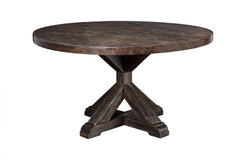 Alpine Furniture Salvaged Grey Newberry Round Dining Table 1468-25