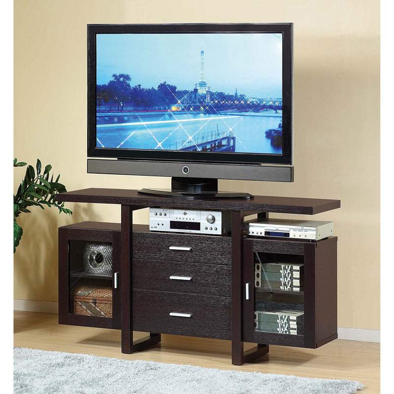 ID USA Red Cocoa 3-Drawer TV Stand/Buffet 14901