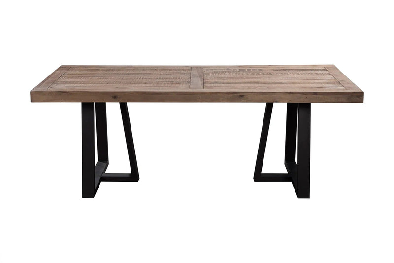 Alpine Furniture Natural/Black Prairie Rectangular Dining Table 1568-01